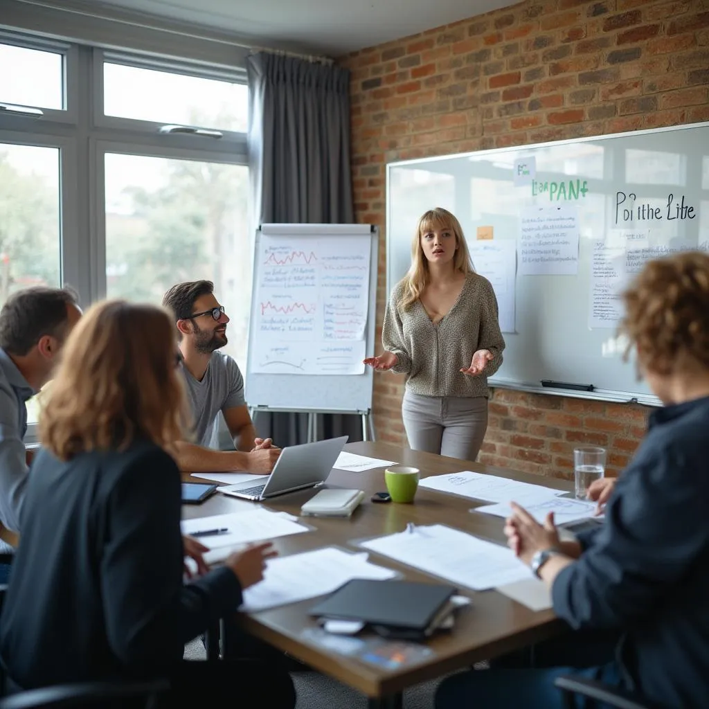 Workshop session with clients learning consultation preparation techniques